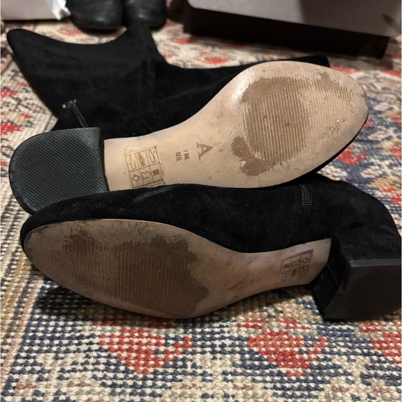 Suede Over The Knee Anthropologie Black Boot, sz 7 - Picture 7 of 7